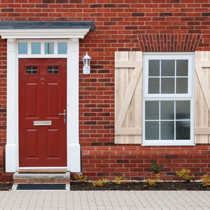 Whitewashed Z Wood Shutters