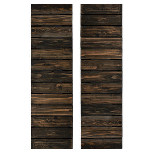 Slate Black Horizontal Wood Shutters
