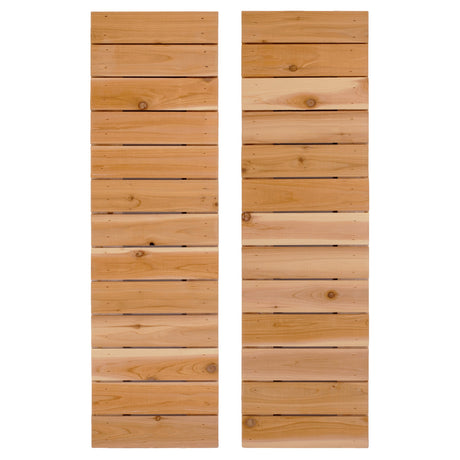 Dirty Blonde Horizontal Slat Wooden Shutters