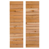 Dirty Blonde Horizontal Slat Wooden Shutters