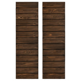 Coffee Brown Wood Exterior Shutters