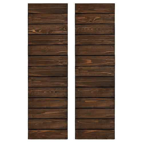 Coffee Brown Wood Exterior Shutters