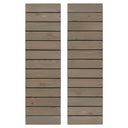 Stone Gray Wood Exterior Shutters