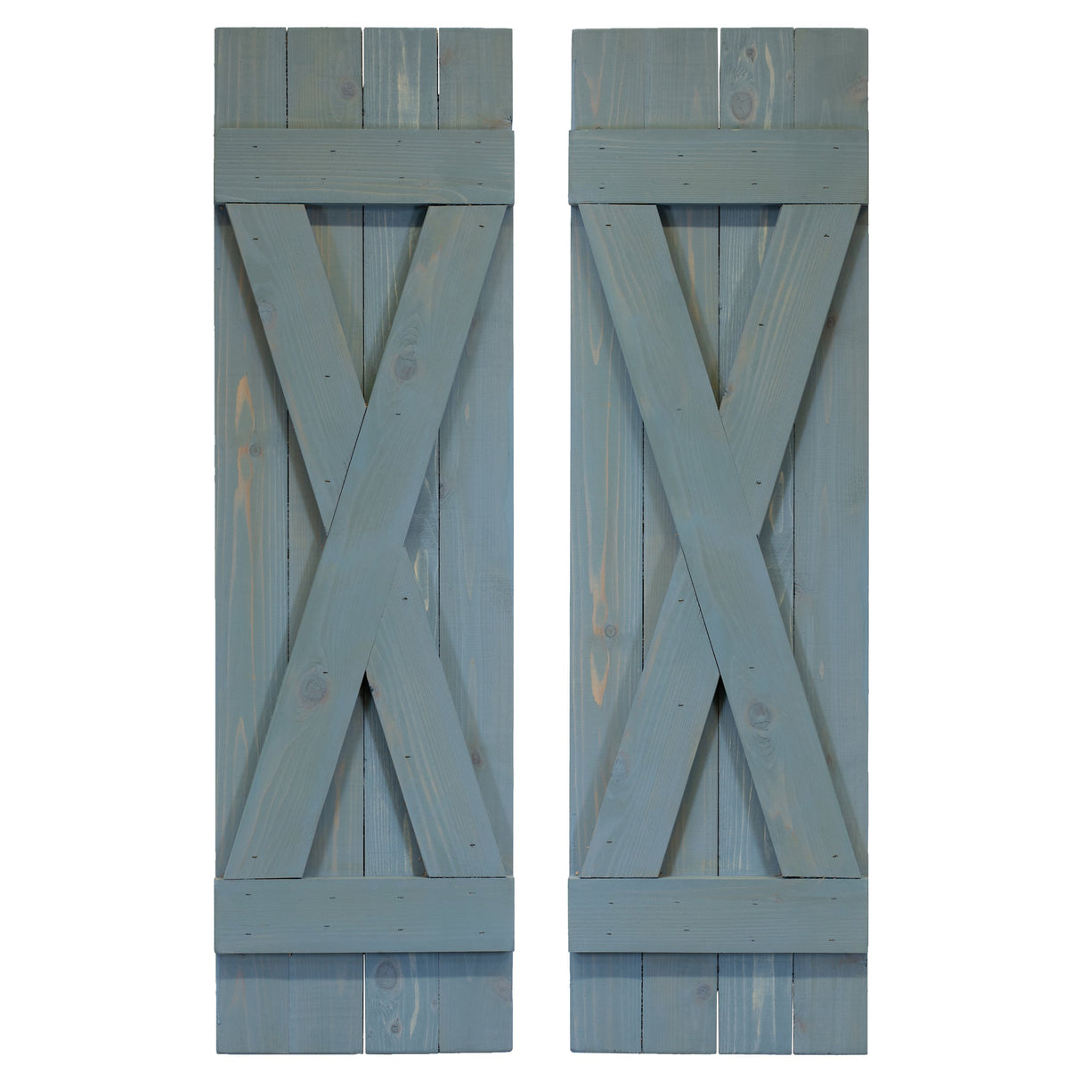 Provincial Blue X Wooden Shutters