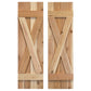 Unfinished X Wood Shutters
