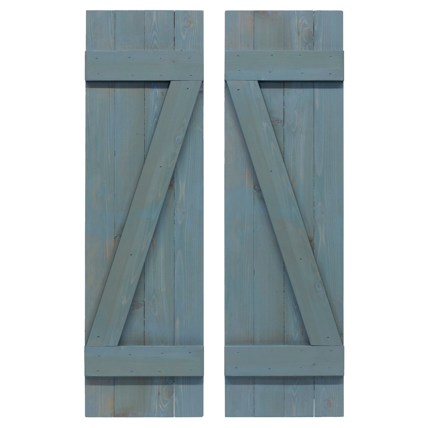 Provincial Blue Z Wood Shutters