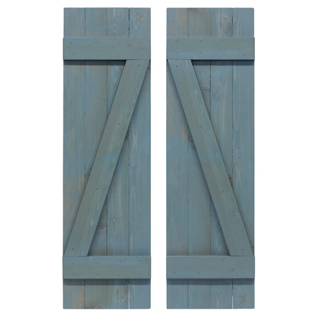 Provincial Blue Z Wood Shutters