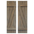 Stone Gray Z Wood Shutters