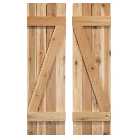 Unfinished Z Wooden Shutters